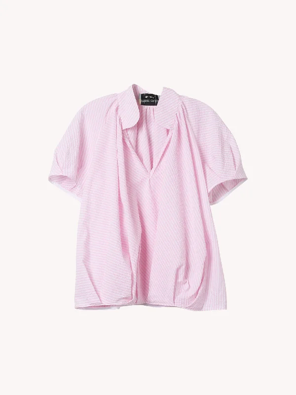 Seersucker Aubrey Top in Pink