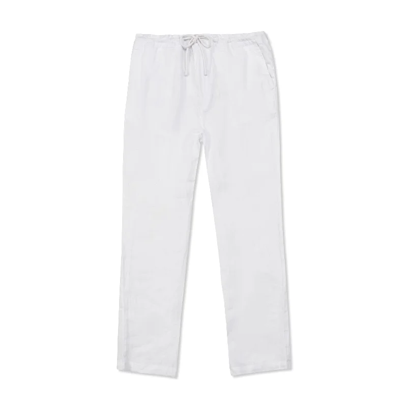 Casual Linen Pant - White