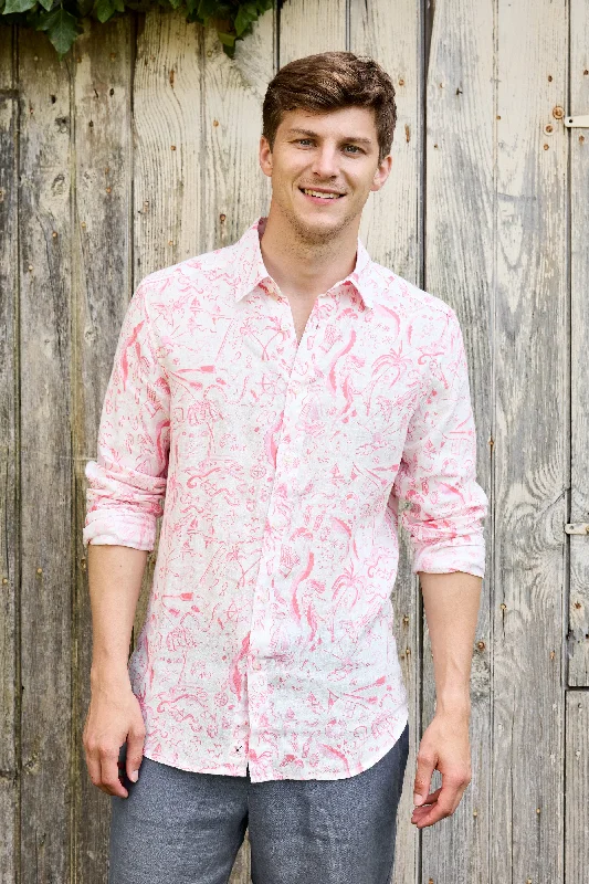 Jeremy Linen Shirt - Orchid Weekend