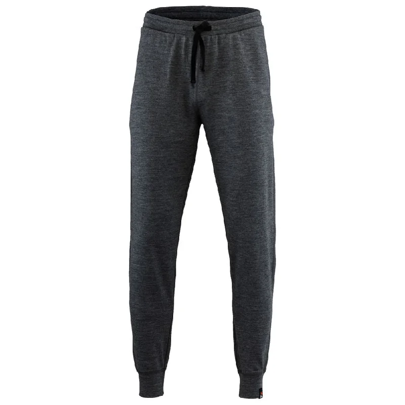 Mens Merino 260 Lounge Cuffed Joggers (Smoke/Black)