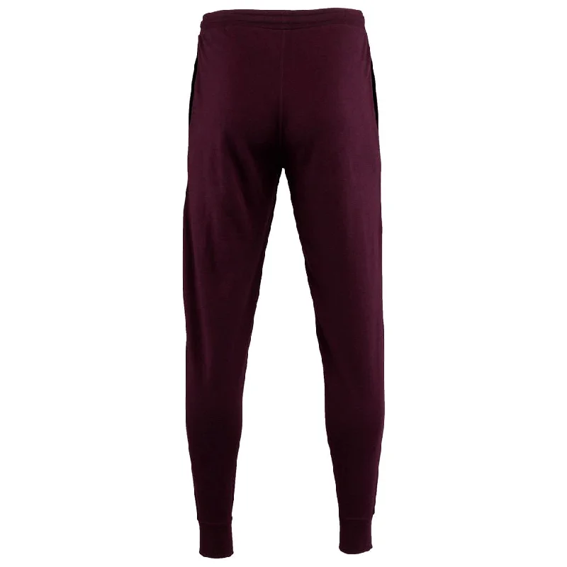 Mens Merino 260 Lounge Cuffed Joggers (Wine/Navy)