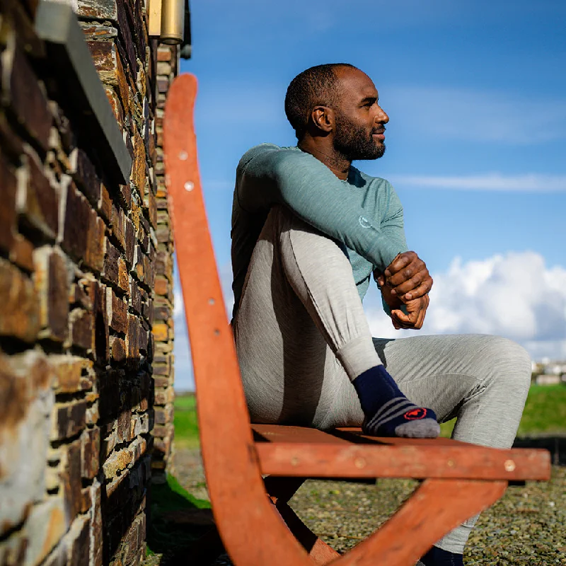 Mens Merino Blend 200 PJ Joggers (Cloud Melange)