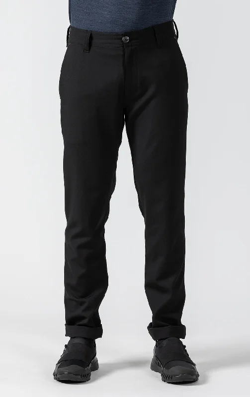 WOOL BLEND SLIM LEG TROUSER