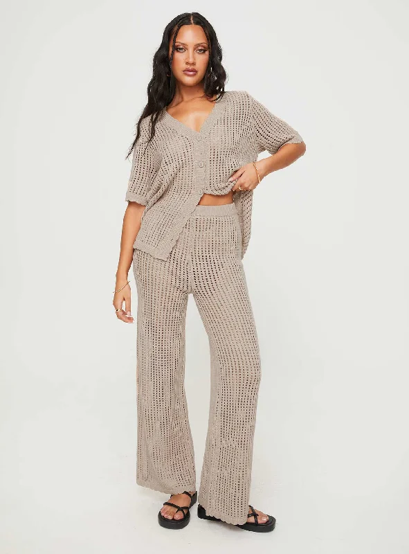 Beach Day Trouser Set Mocha