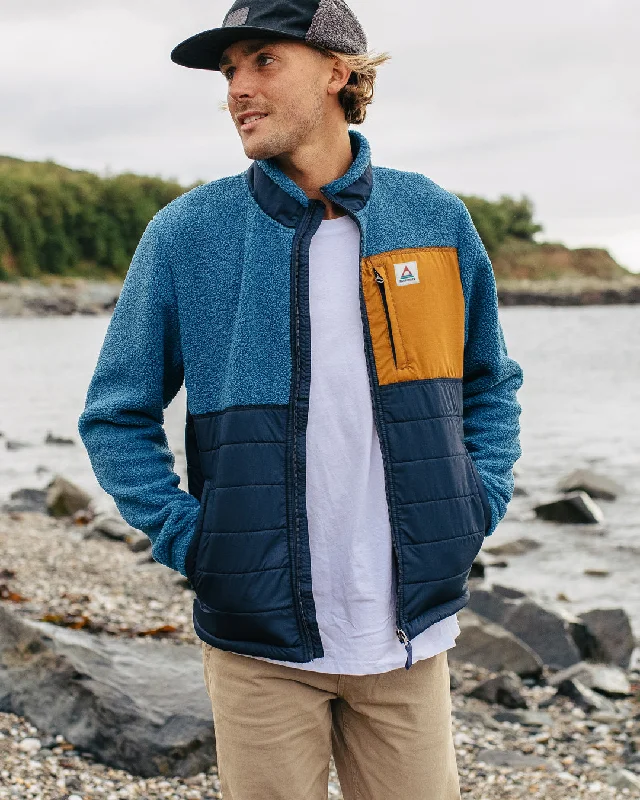 Born Explorer Recycled Polar-Lined Sherpa Fleece - Blue Steel