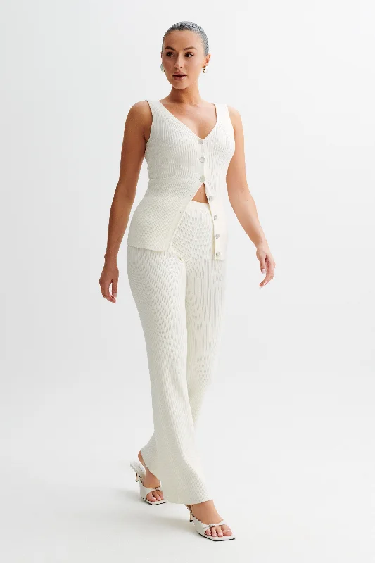 Calypso Knit Trousers - Ivory