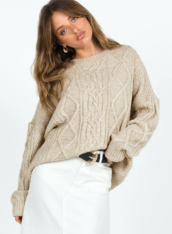 Canlish Cable Sweater Latte