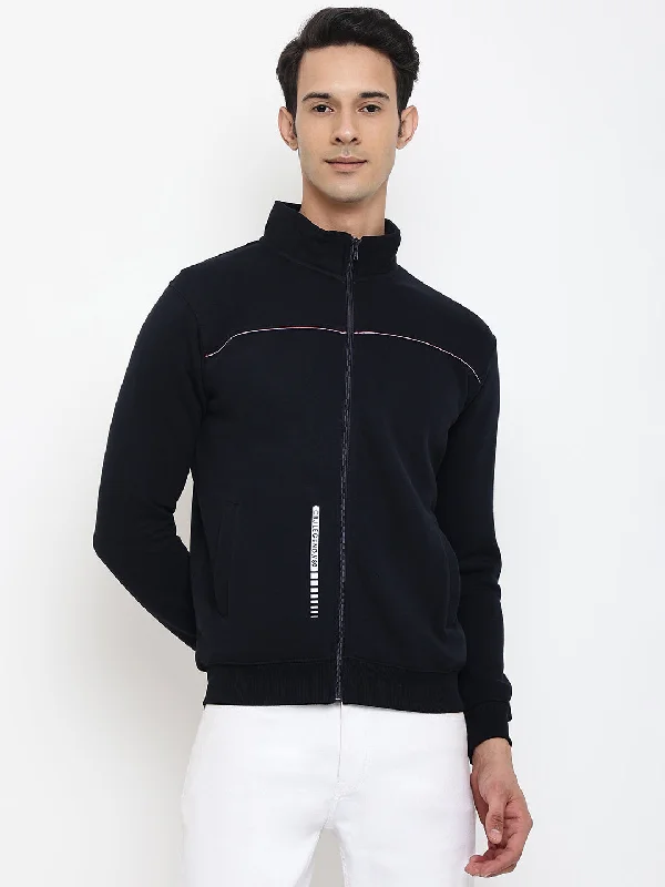 Cantabil Men Navy Blue Sweatshirt