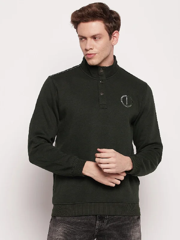 Cantabil Men Olive Sweatshirt