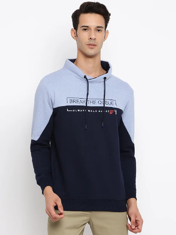 Cantabil Men Sky Melange Sweatshirt