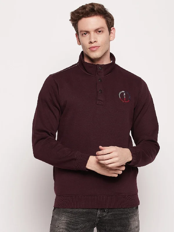 Cantabil Men Wine Sweatshirt