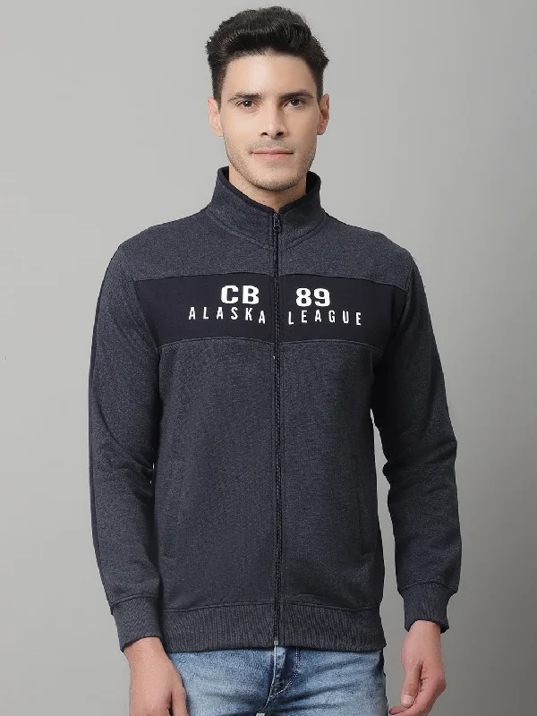 Cantabil Mens Navy Mix Sweatshirt