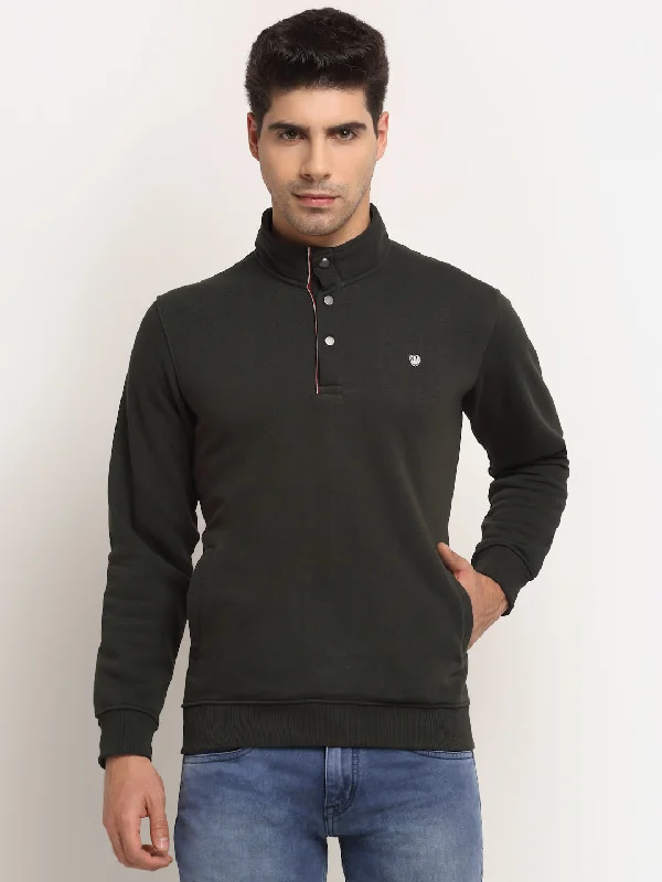 Cantabil Men's Olive Sweatshirt