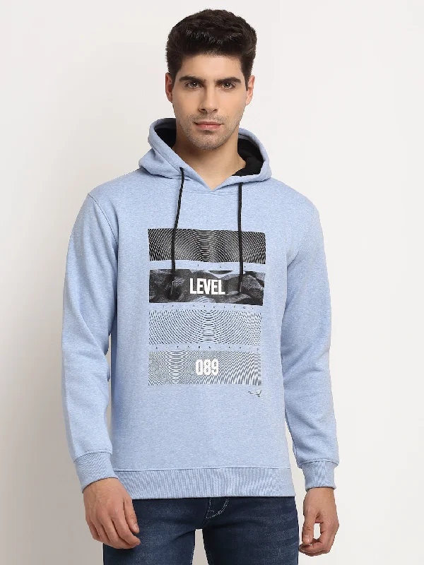 Cantabil Men's Sky Melange Sweatshirt