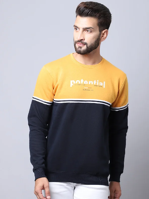 Cantabil Mustard Sweatshirt for Men's