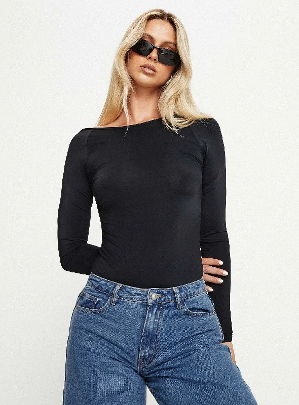 Gatewood Long Sleeve Bodysuit Black Tall