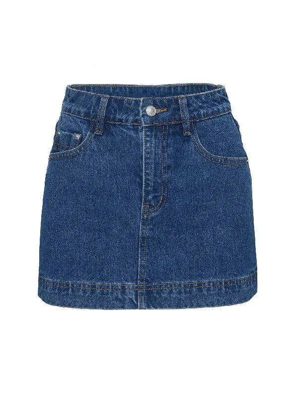 Gazelle Denim Skort Mid Wash Lower Impact