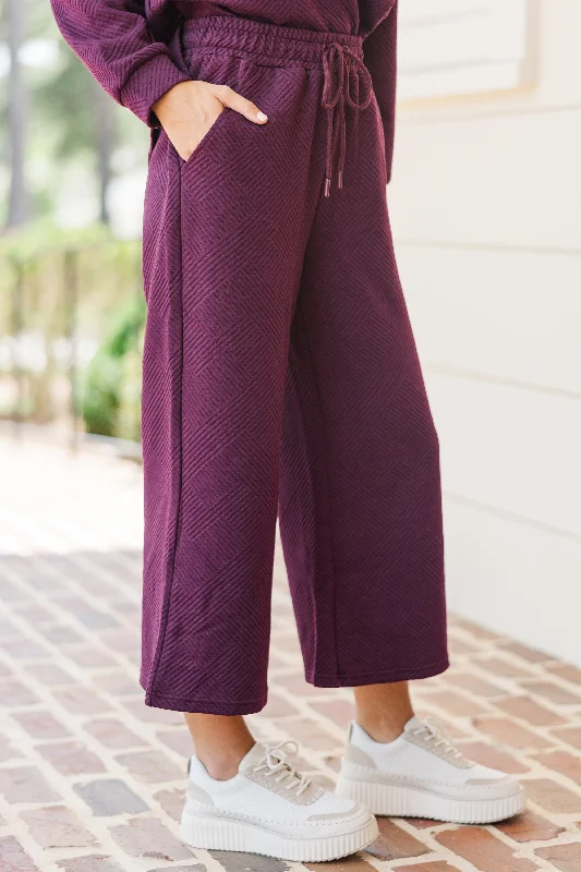 Make Your Day Mulberry Textured Pants