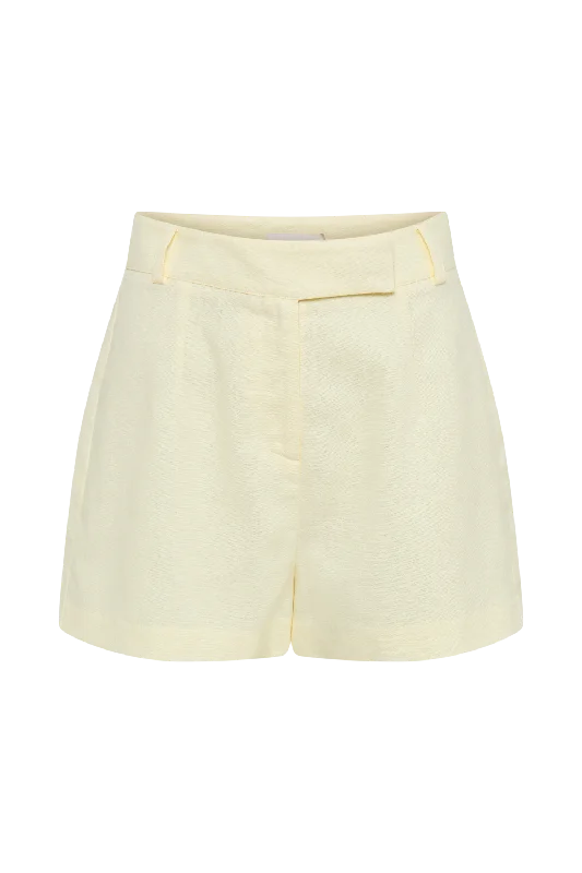 Massima Linen Shorts - Lemon Sherbet