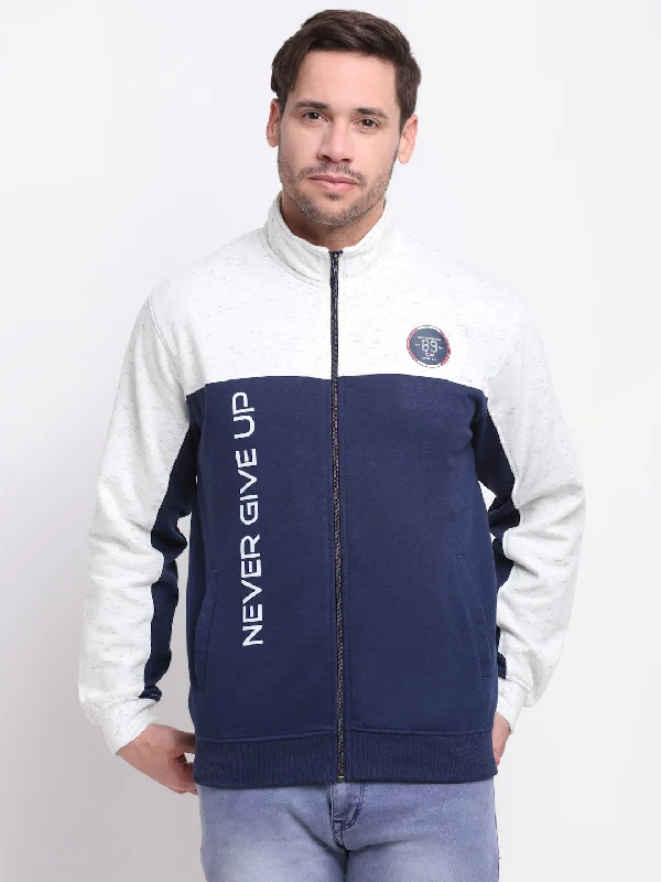 Cantabil Men Blue Melange Sweatshirt