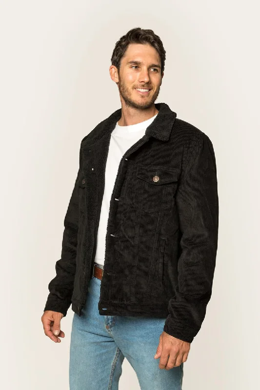 Milawa Mens Corduroy Jacket - Black