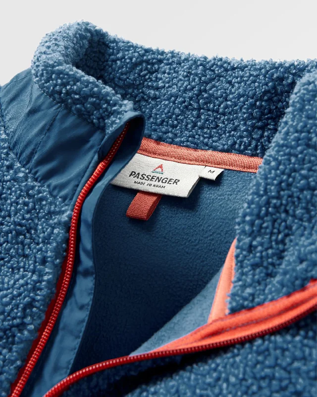 Muse Recycled Polar-Lined Sherpa Fleece - Blue Steel