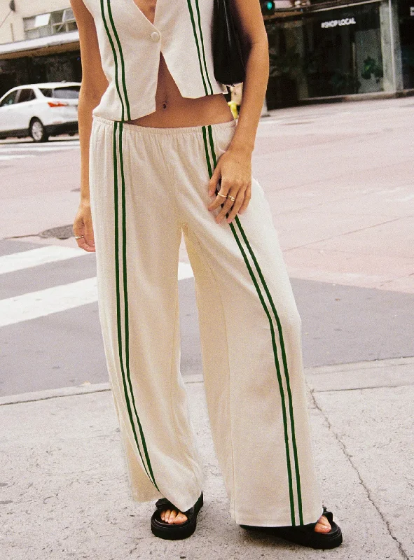 Telling Lies Pants White / Green