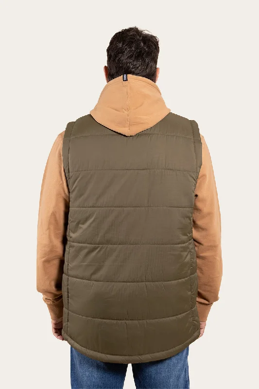 Trooper Mens Puffer Vest - Military Green