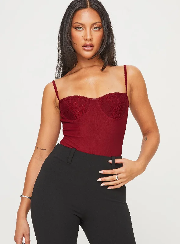 Verica Bodysuit Red