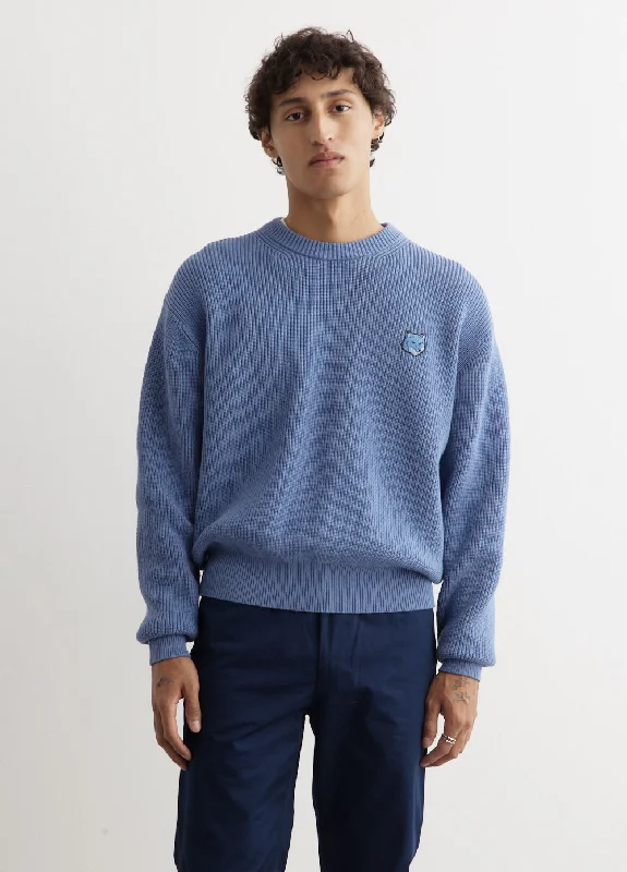 Bold Fox Head Patch Comfort Ribbed Jumper