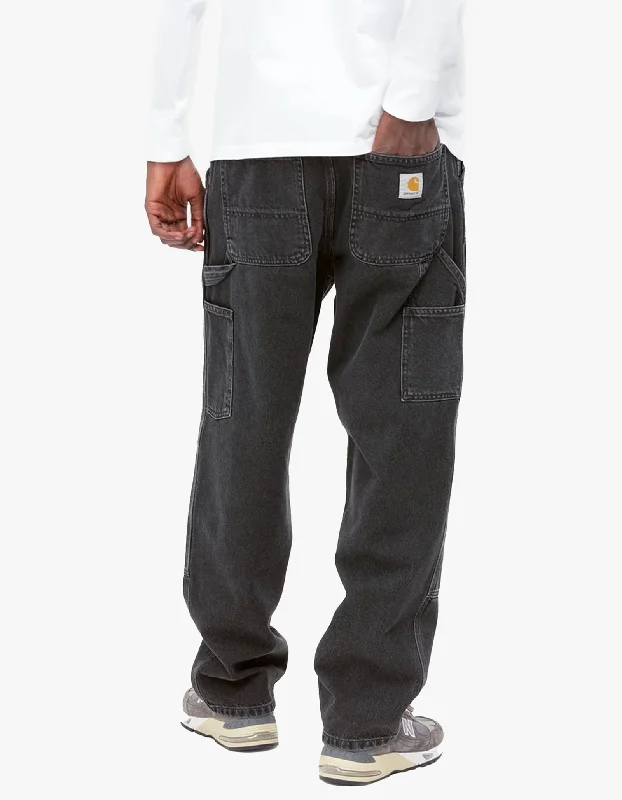 Double Knee Pant - Black Stone Washed