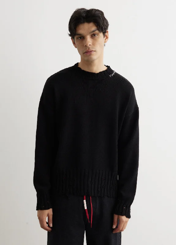 Destroyed Crewneck Knit