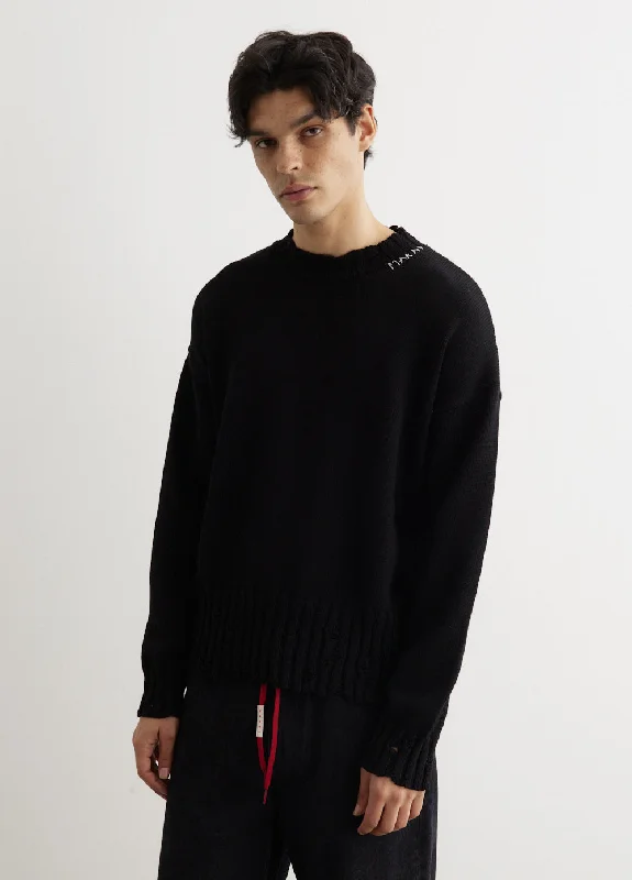 Destroyed Crewneck Knit