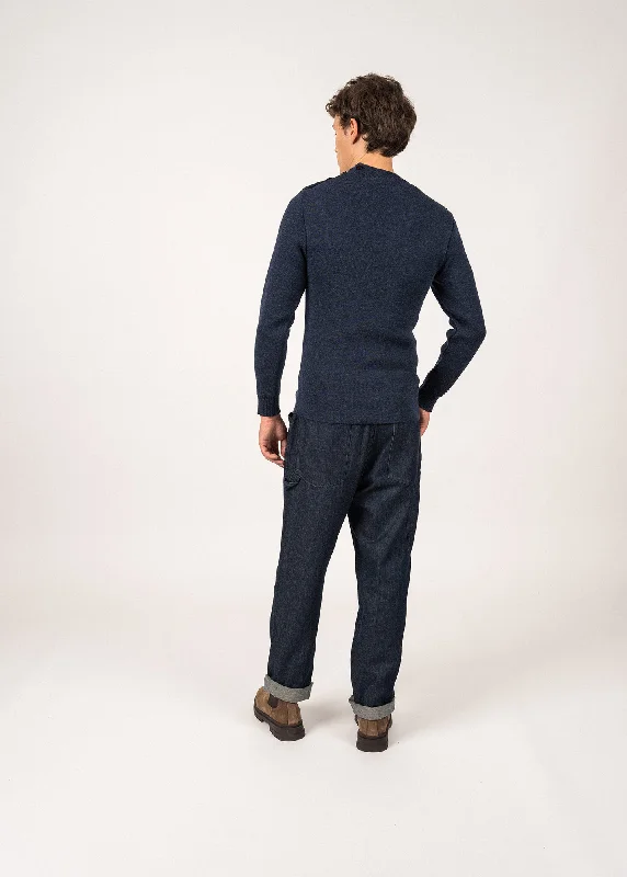 Matelot authentic sailor jumper - slim fit, in pure new wool (BLEU CHINE)