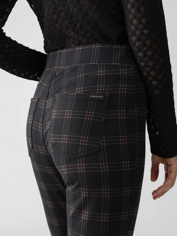 Runway Semi High Rise Legging Garnet Plaid