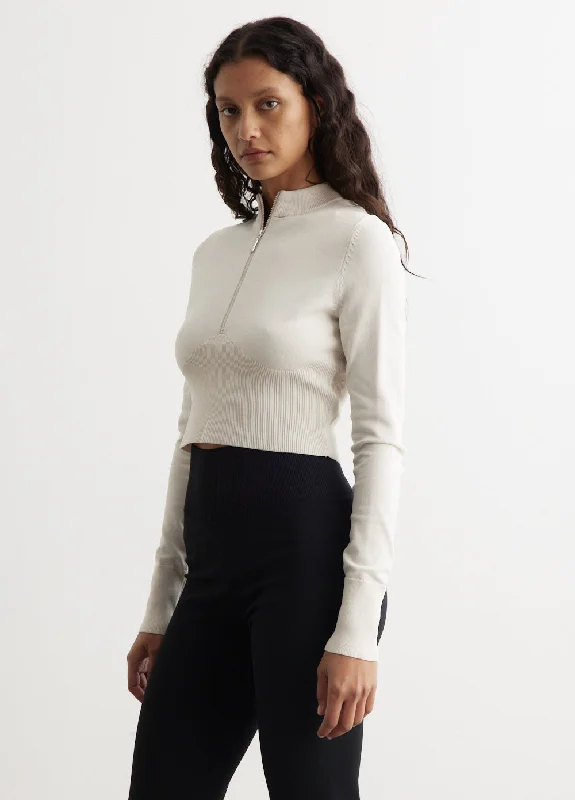 Nike Sportswear Chill Knit Cropped Sweater 1/2-Zip Top