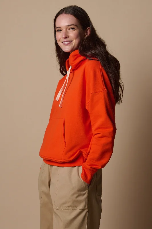 Women's Hooded Sweatshirt - Flame Red