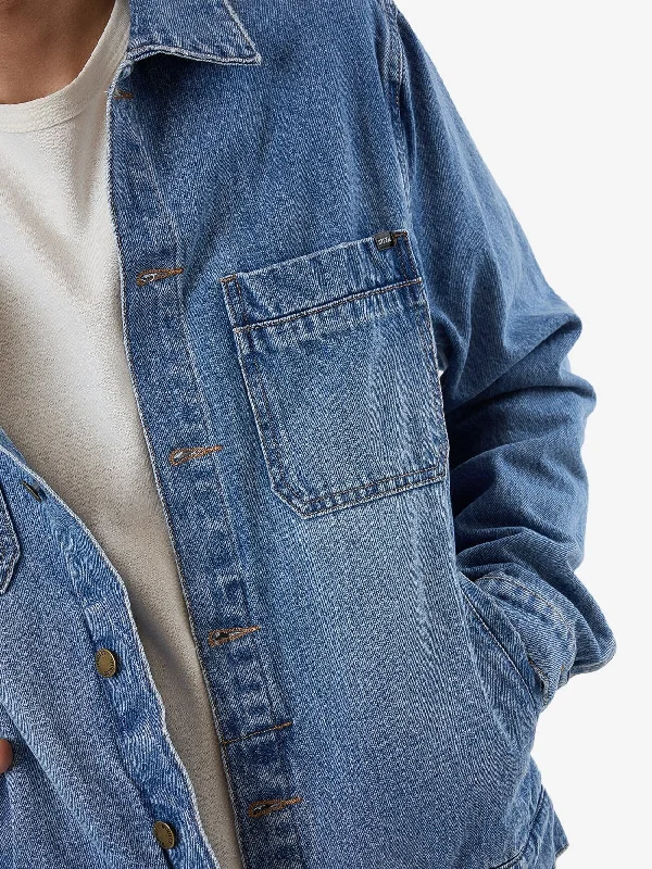 Canyon Oversized Denim Jacket - Dark Dust Blue