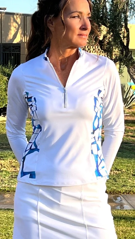 Katelyn 2.0 Long Sleeved Top - Sky Combo