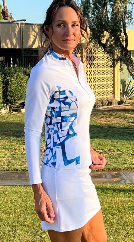 Katelyn 2.0 Long Sleeved Top - Sky Combo