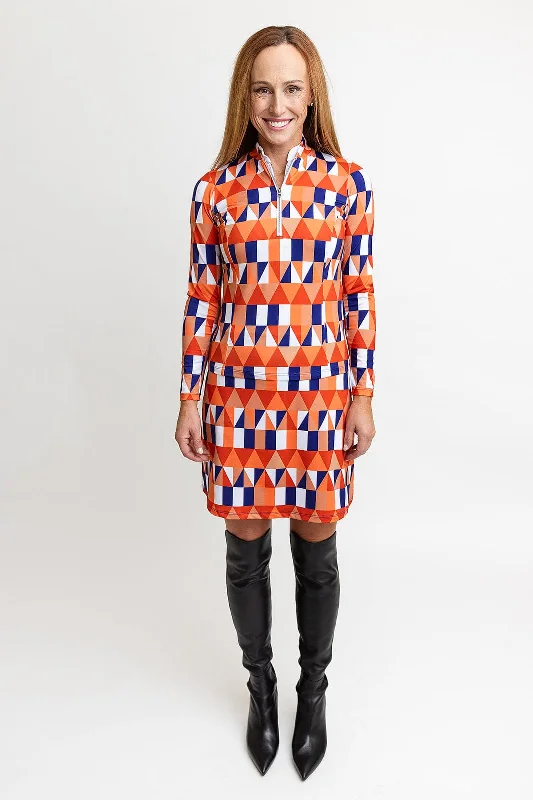 Katelyn Long Sleeved Top - Geometric