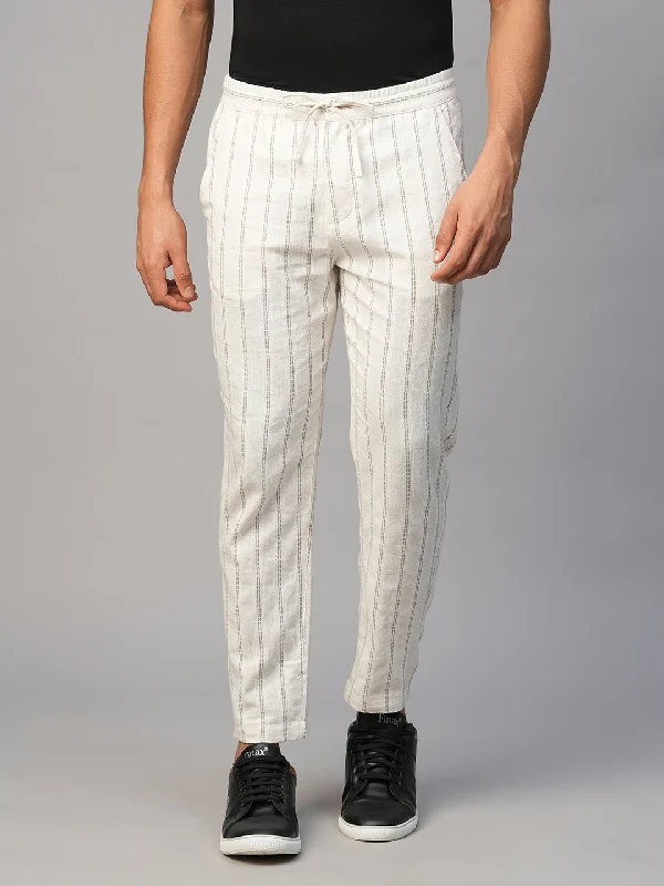 Men's Natural Cotton Linen Regular Fit Pant