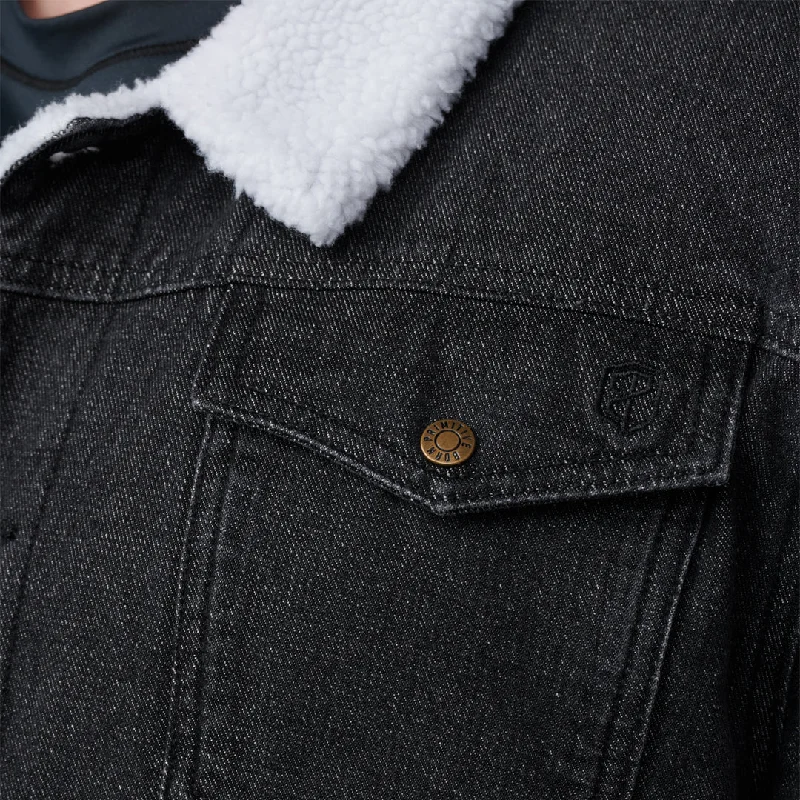 Men's Pioneer Jacket w/ Flag (Black Denim)