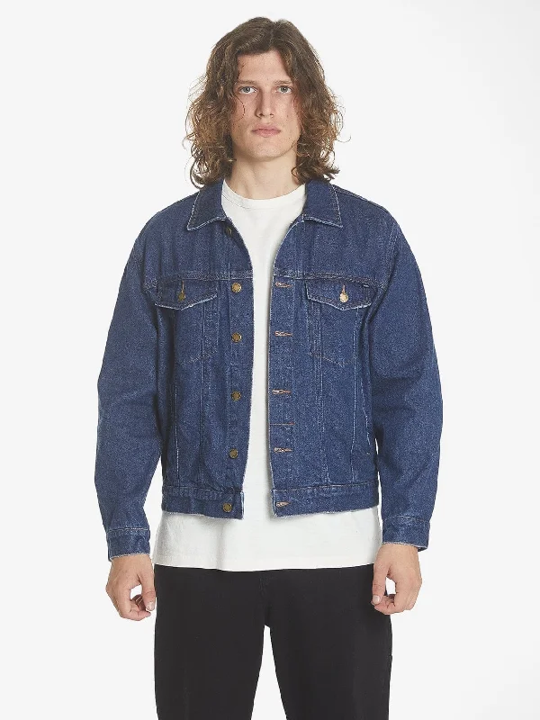 Oversized Wanderer Denim Jacket - Double Indigo Rinse