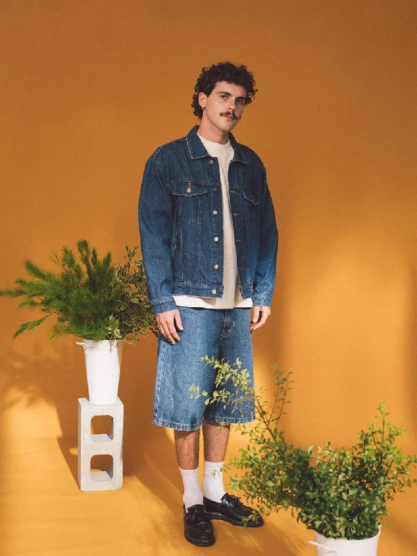 Oversized Wanderer Denim Jacket - Double Indigo Rinse