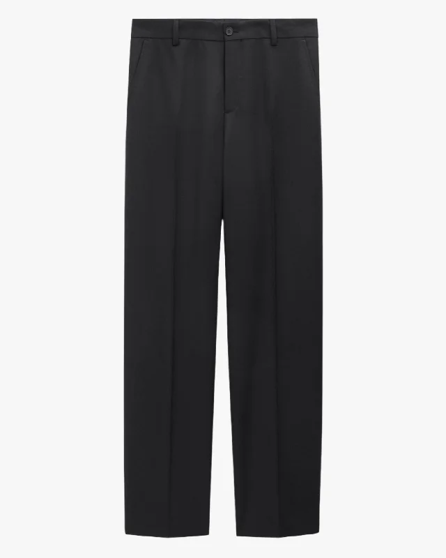 Straight Leg Wool Trousers