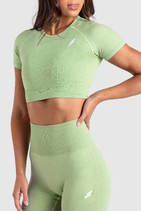 Hyperflex 2 Cropped Tee - Pastel Green