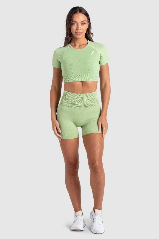 Hyperflex 2 Cropped Tee - Pastel Green