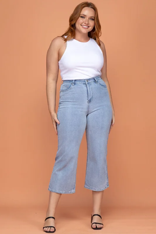 FINAL SALE | Sass Sandy Crop Jean Ice Wash