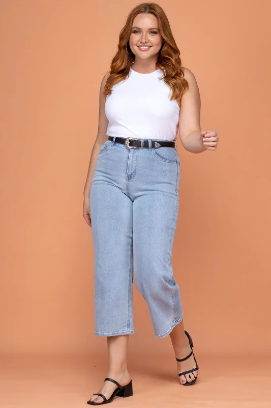 FINAL SALE | Sass Sandy Crop Jean Ice Wash